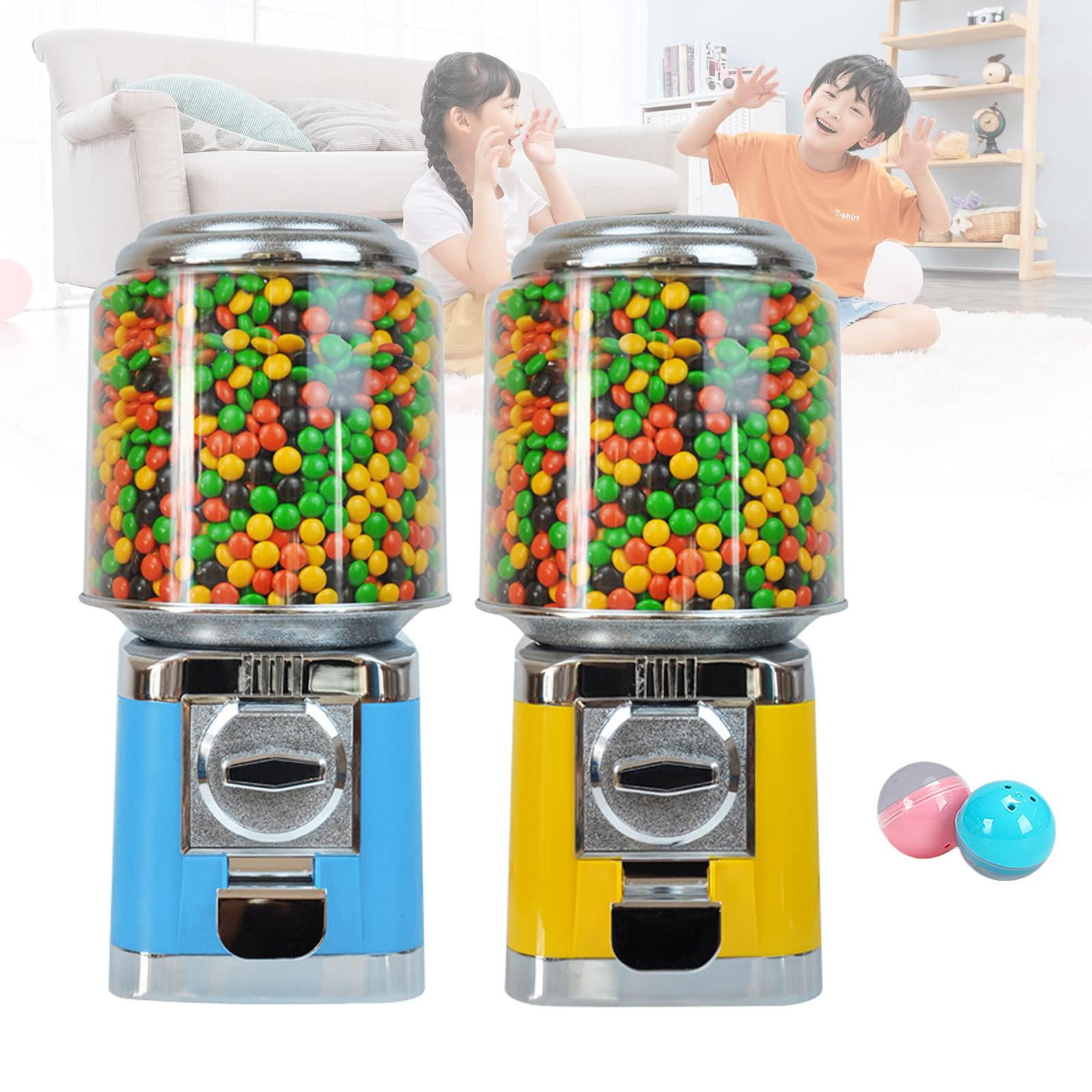 OUKANING Automatic Candy Dispenser Countertop Candy Machine Toy Gumball Vending Machine for Household and Commercial Shopping Malls Gaming Stores, Candies up to 1.26 inches in diameter (Blue)