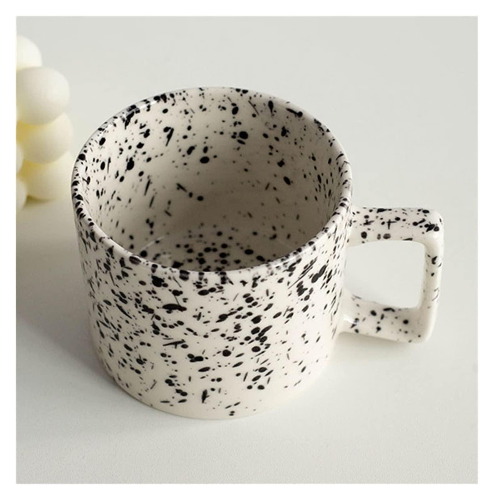 KOHARA KOHARA Coffee Mugs 250ml Household Black and White Ink Style Ceramic Cup Set of 2 Breakfast Milk Cup Afternoon Tea Set Coffee Cup Suitable for Home Use for Tea