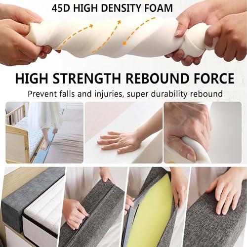 XMAYODS XMAYODS Bed Gap Filler Queen/King/Full/Twin Wall Side for Headboard Space Filler Bed Crack Pillow Stopper Wall Side Mattress Extender Memory Foam Mattress Gap Filler(#1,180x15x35cm/71x6x14in)