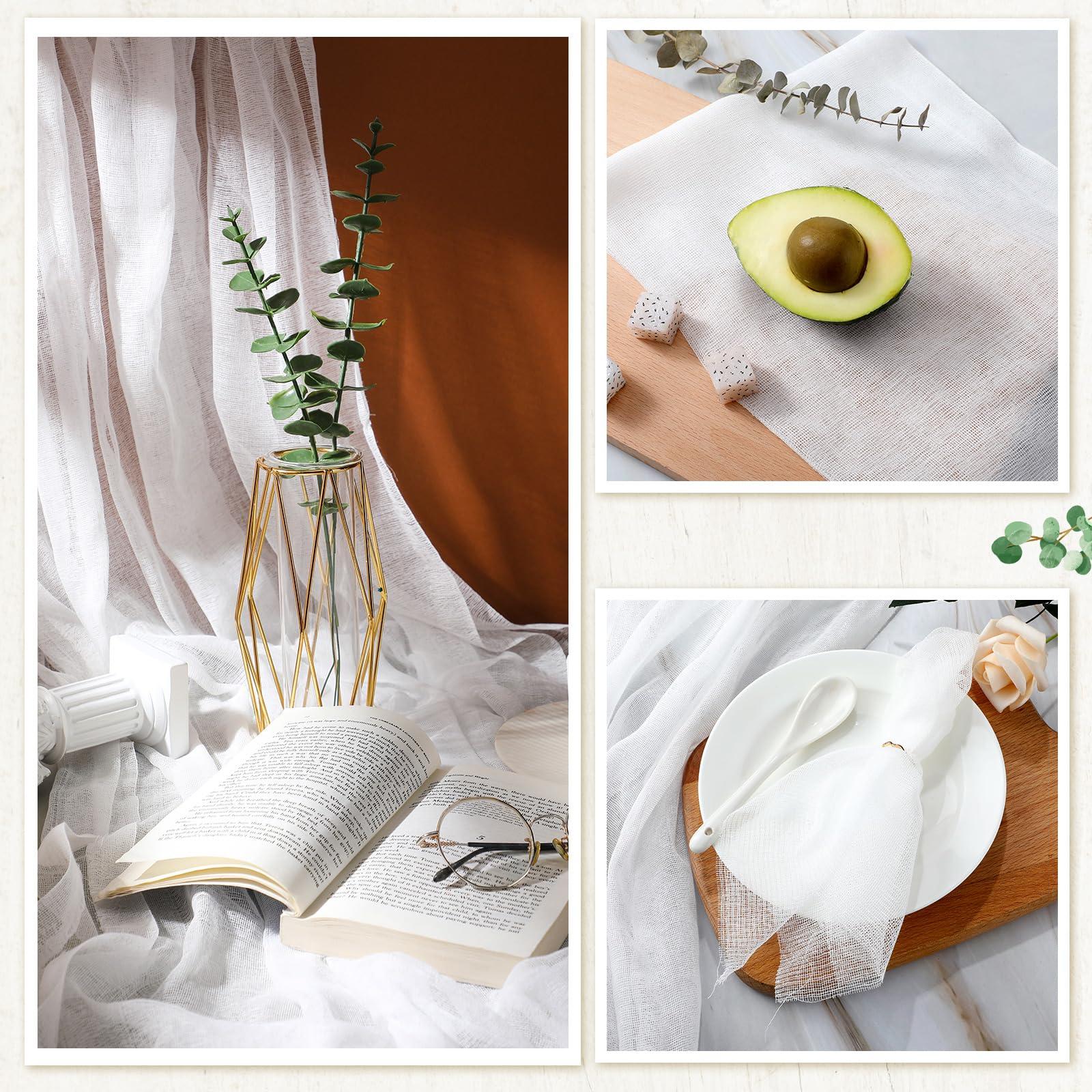 FuWeave FuWeave 1 Roll Cheese Cloth for Straining 70 Yard 100% Unbleached Cotton Fabric Reusable Cheese Cloth Bulk Cheesecloth Table Runner for Cooking, Wedding Decor, Straining, White(Grade 50)