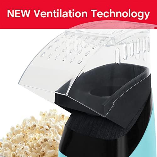 West Bend West Bend Air Crazy Popcorn Machine for Healthy Snacking with No Oil, 4-Quart, Blue