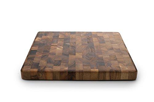 Ironwood Gourmet Ironwood Gourmet 28218 Square Charleston End Grain Chef's Board , Acacia Wood 14" Square