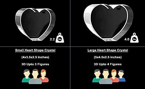 A&B Crystal Collection Personalized Custom 3D Holographic Photo Etched Engraved Inside The Crystal with Your Own Picture (Birthday, Wedding Gift, Memorial, Mother\'s Day, Valentine\'s, Christmas, Personalized) Small Rectangle (1.96\" x 3.14\" x 1.96\")