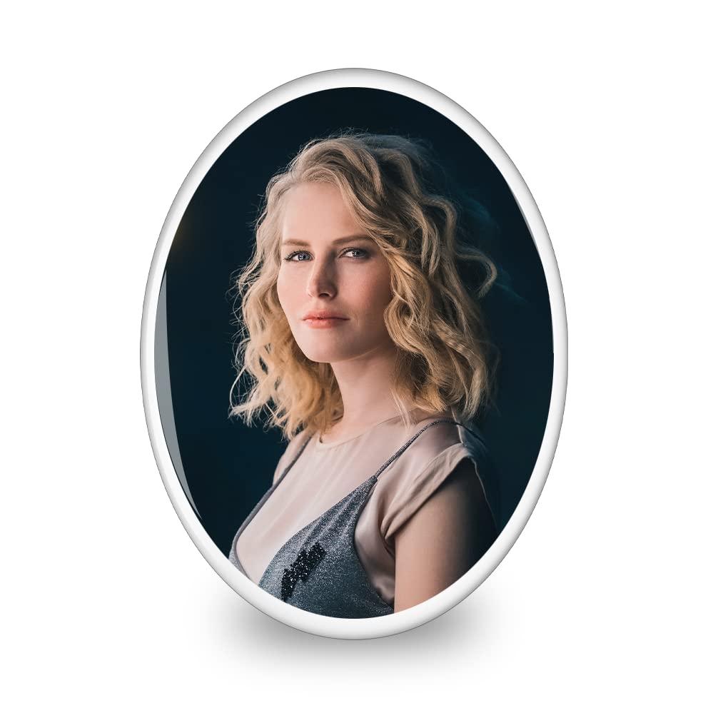 ADFSTONE Personalized Ceramic Photo for Headstone, Waterproof Picture for Grave Cemetery Tombstone Pictures Porcelain Cameo Funeral Portrait Memorial Monument Photo for Burial Stone Hanging Decorative Tiles