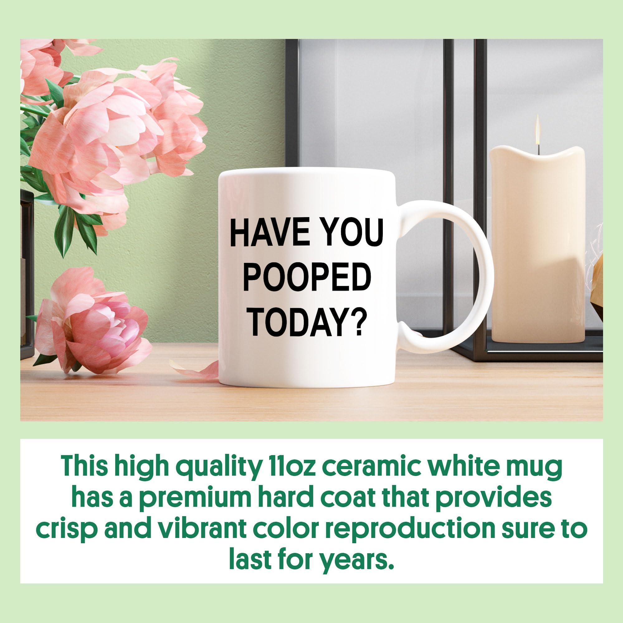 ALMOROSE ALMOROSE Sarcastic, Have You Pooped Today, Funny, Joke, Family Cup 11oz White Mug