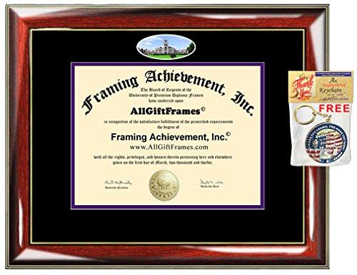 AllGiftFrames Kansas State University Diploma Frame KSU School Campus Photo Degree Framing Document Double mat Graduation Gift Bachelor Master MBA Doctorate PHD Certificate Holder Case