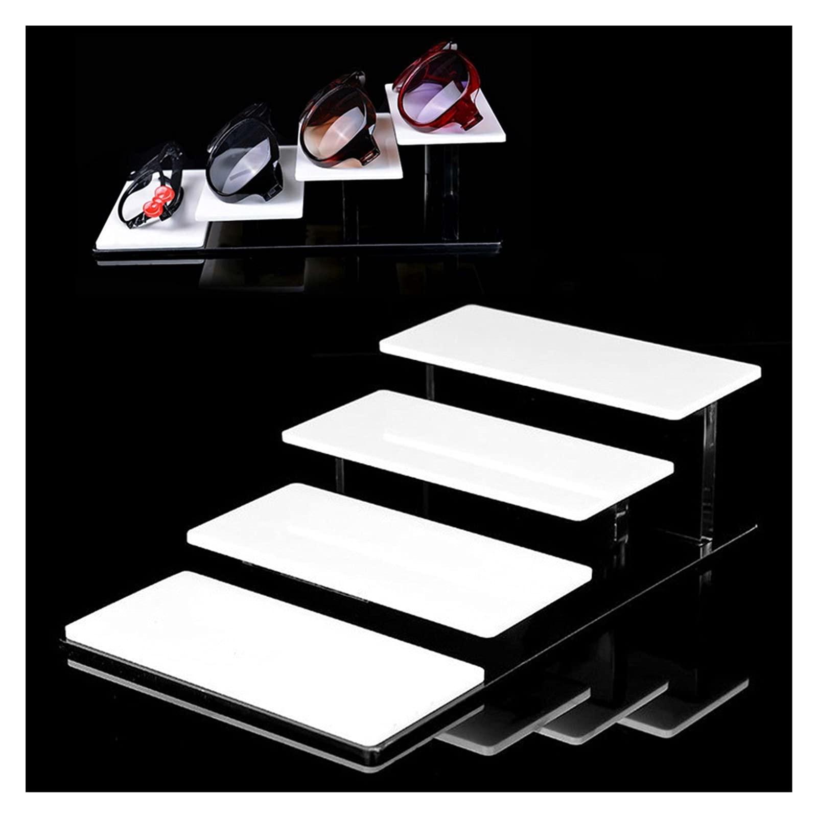 RHSH Eyeglass Display Stand Multilayer Acrylic Sunglasses Display Rack Shelf Eyeglasses Showing Stand Jewelry Desktop Glasses Stand Display Rack Organizer Home Decorative (Color : 4layers)