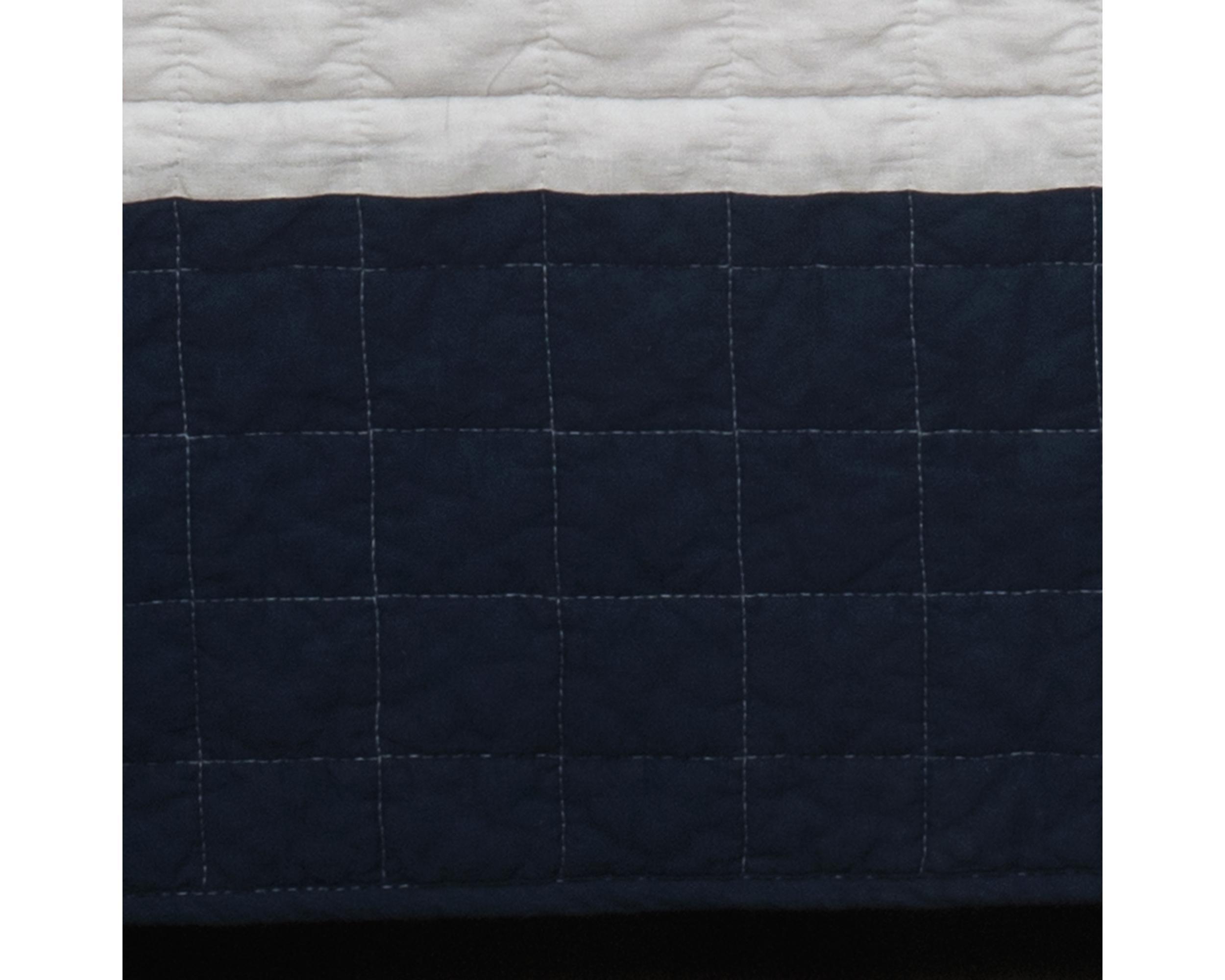 Lush Decor Lush Decor New Berlin Quilt Striped Pattern 2 Piece Bedding Set, Twin, Navy and White