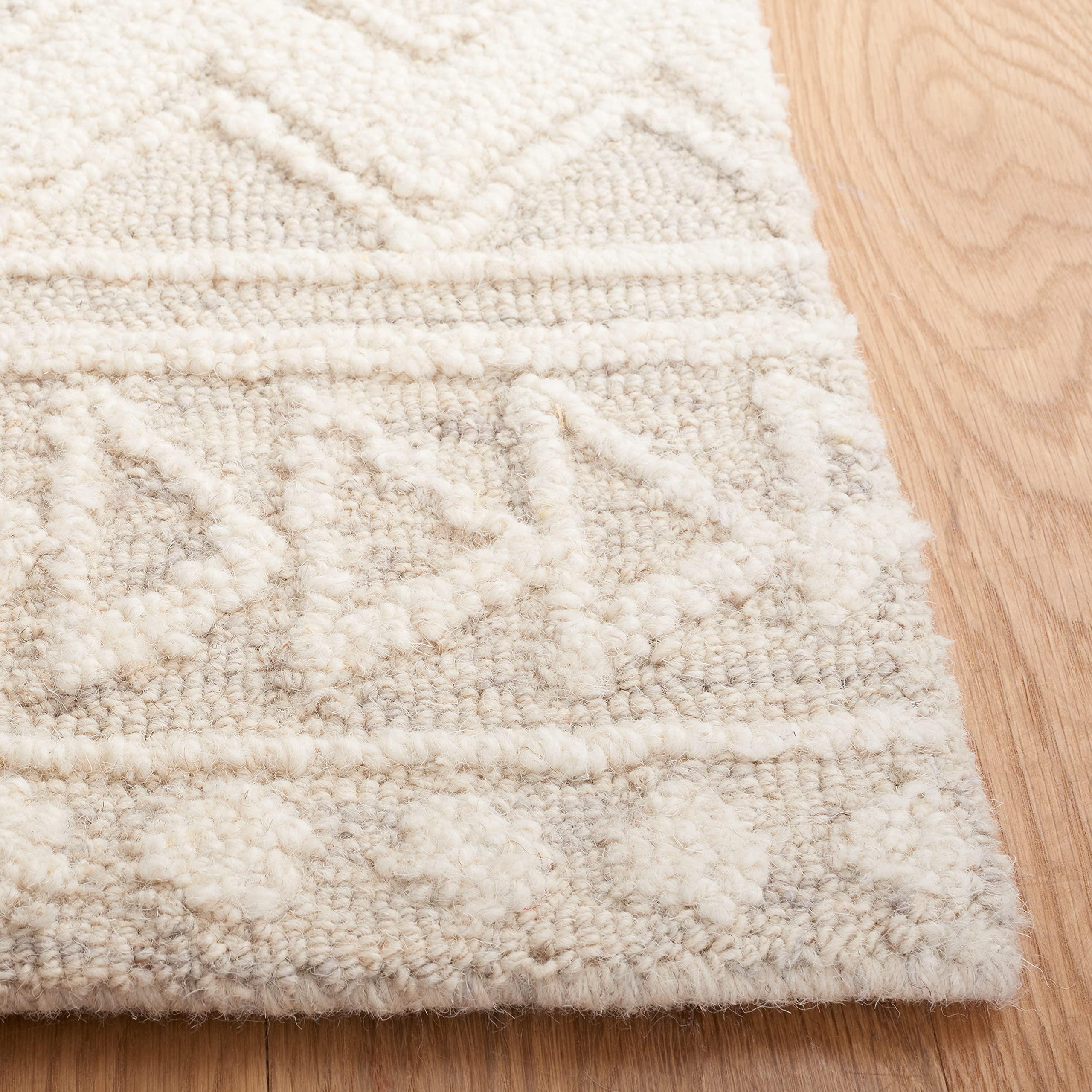 Safavieh SAFAVIEH Metro Collection 8' x 10' GreyIvory MET908G Handmade Premium Wool Living Room Dining Bedroom Area Rug