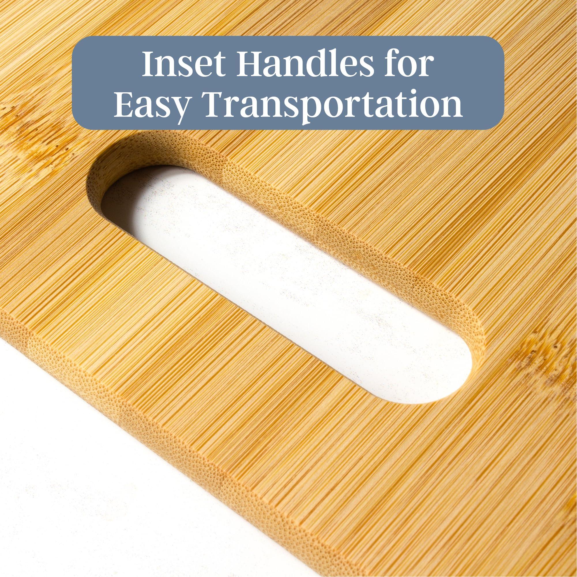 Totally Bamboo Totally Bamboo 2-Piece Cutting Board Set; 2 Assorted Sizes of Bamboo Wood Cutting Boards for Kitchen