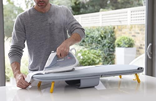 Joseph Joseph Joseph Joseph Folding Tabletop Ironing Board with Iron Holder, Compact, Space-Saving, Grey/Yellow