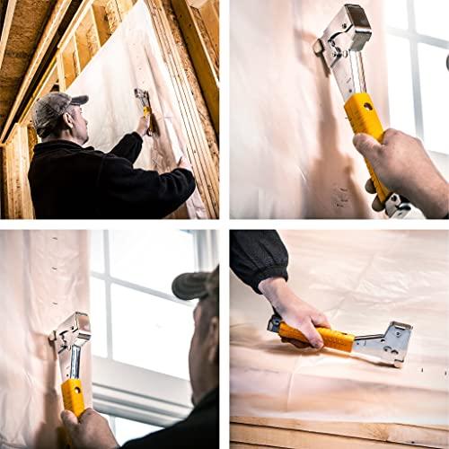 Arrow Fastener Arrow HT50 Heavy Duty Hammer Tacker, Chromed-Steel Manual Stapler with Sure-Grip Handle, Dual-Capacity Rear-Load Magazine, Fits 5/16”, 3/8", or 1/2" Staples