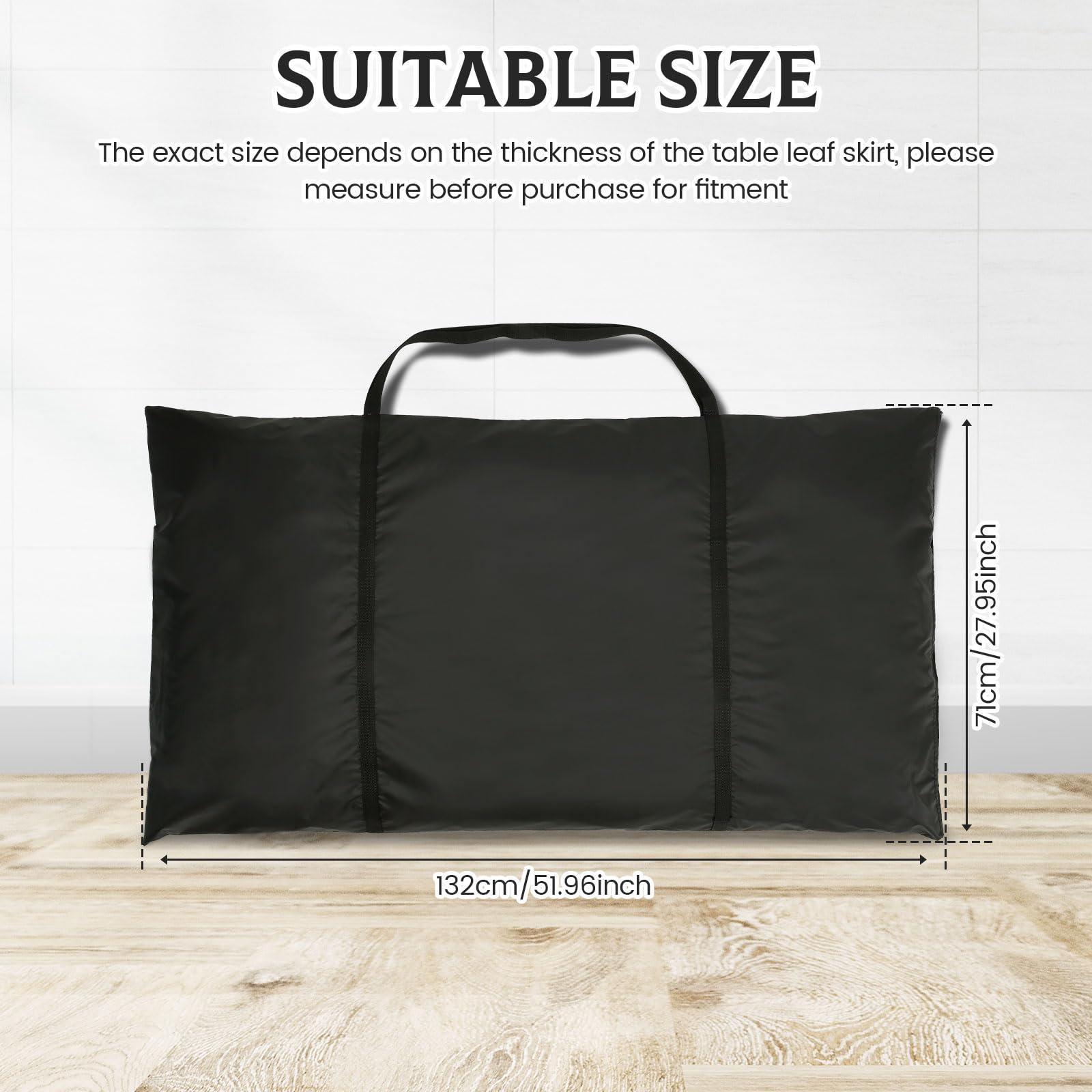 YLMFTNU Table Leaf Storage Bag Padded, Waterproof Table Leaf Cover with Zipper and 2 Shoulder Straps, Scratch Resistant Dining Table Cover for Storage and Keep Your Table Leaf Safe