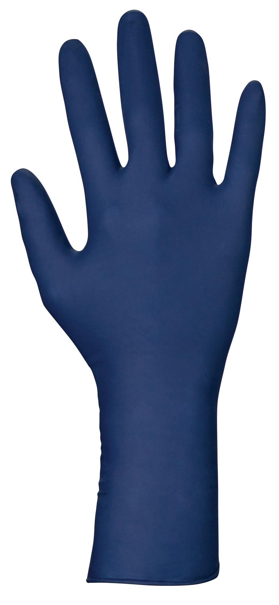 THICKSTER Thickster Powder-Free Exam Grade Latex Disposable Gloves. Size Large. Blue, 14 mil Thickness, 12\" Length. Fully Textured for Superior Grip. Single Use. Pack of 50. (6603-20)