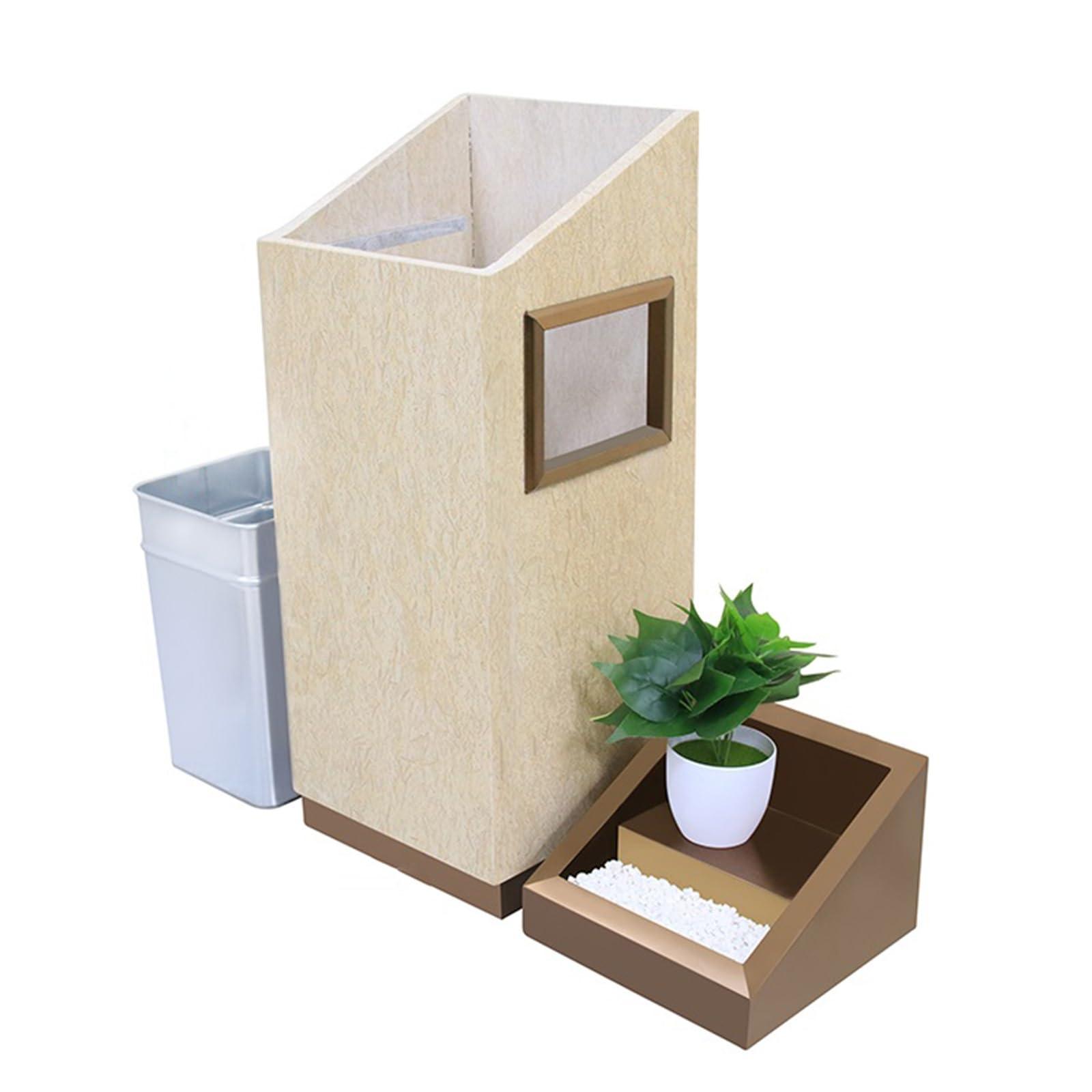 YUXING1205 YUXING1205 Outdoor Trash Can Trash Can with Ashtray Indoor Commercial Trash Can Removable Inner Bucket Metal Garbage Can for Home, Office, Restaurant Elevator Entrance Outside Trash Bin(G)