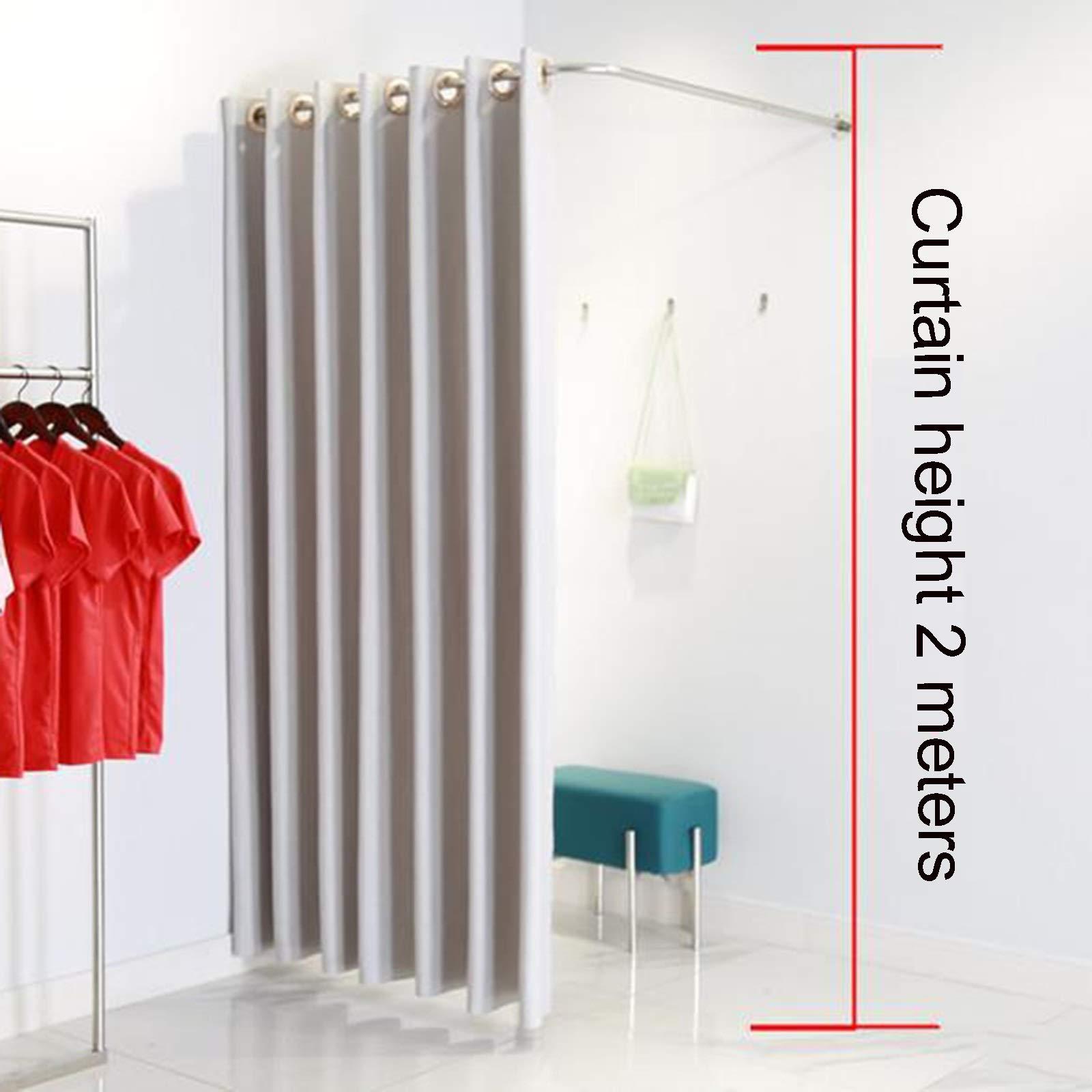 YXYECEIPENO Mobile Simple Fitting Room Floor-standing Changing Room Equipped With 3 Coat Hooks Stainless Steel Material Is Anti-rust And Wear-resistant Suitable For Clothing Stores, Offices, Pharmacies