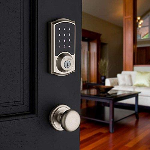 Kwikset Kwikset 99150-002 SmartCode 915 Touchscreen Electronic UL Deadbolt with Smart Key, Satin Nickel