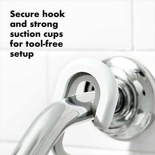 OXO OXO Good Grips 3 Tier Aluminum Shower Caddy and OXO Good Grips Stainless Steel Squeegee