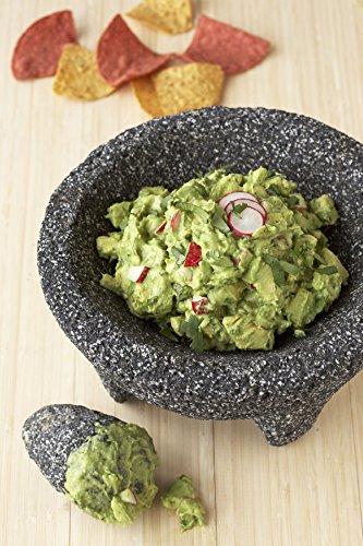 Imusa IMUSA Lava Rock Molcajete - Mexican Mortar and Pestle (Made in Mexico of Volcanic Stone)