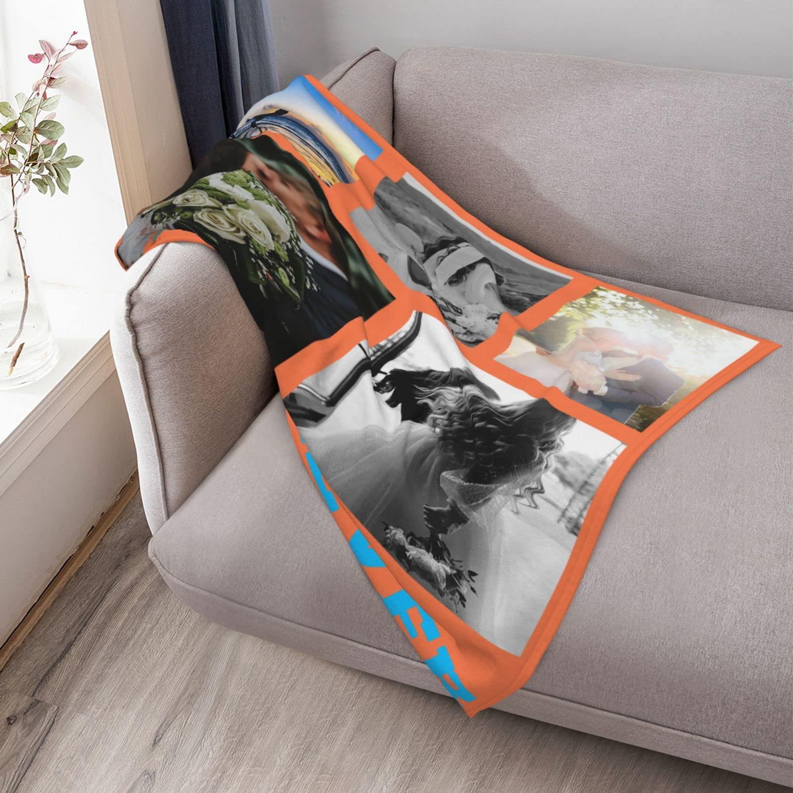 \"N/A\" Custom Photo Blanket Customized Blankets with Photos Make Your Own Blanket Personalized Gifts 5 Photo