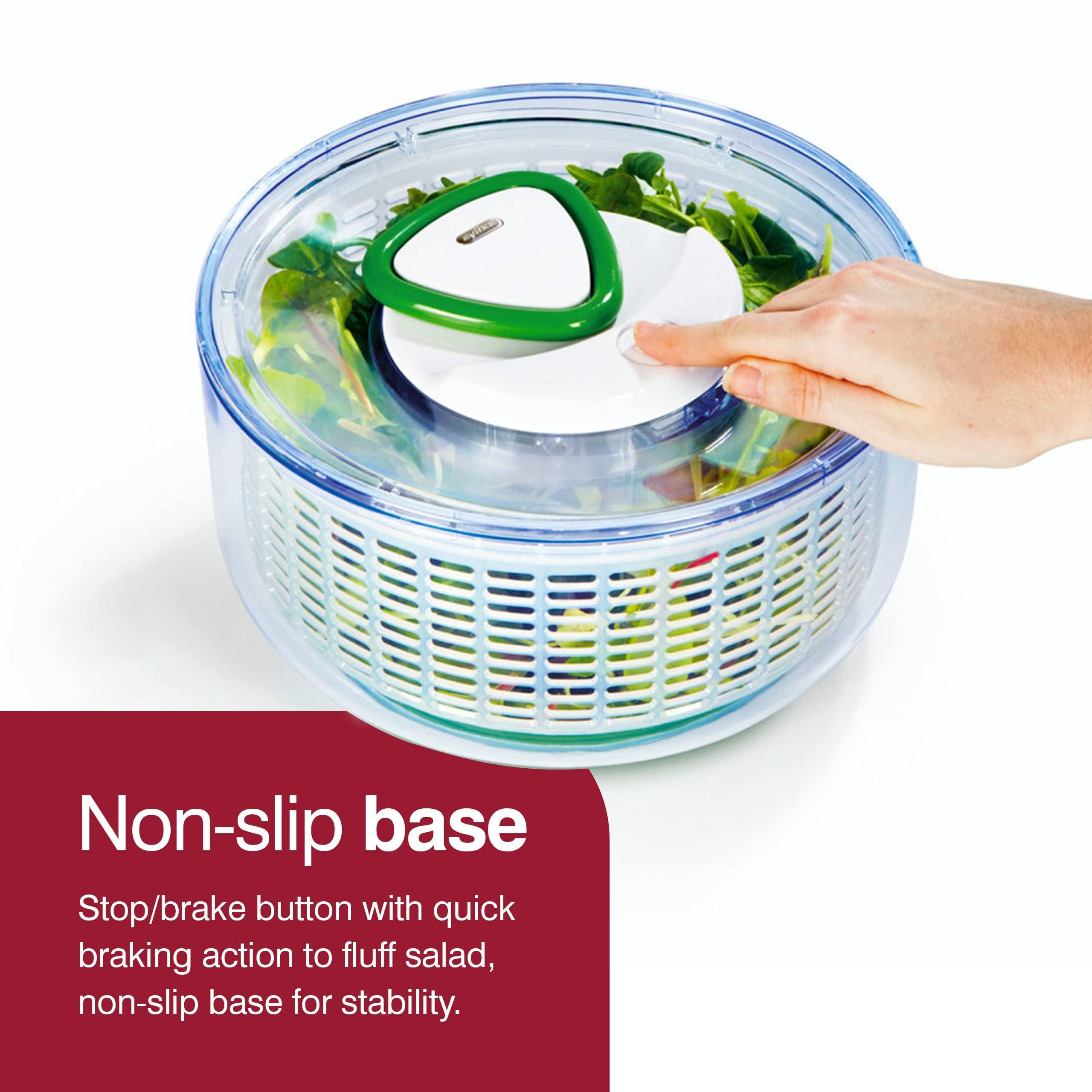 Zyliss ZYLISS Easy Spin Salad Spinner, Large, Green, BPA Free