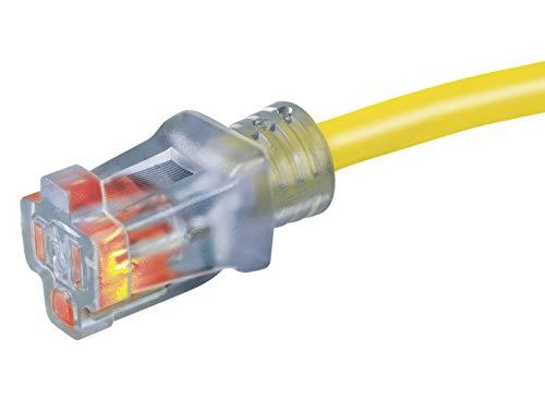 Prime Wire & Cable Prime Wire & Cable LT511725 25-Foot 14/3 SJTOW Bulldog Tough Extension Cord with PrimeLight Indicator Light, Yellow