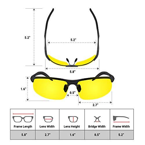 BLUPOND BLUPOND Night Vision Glasses for Driving For Men Women - Yellow Tint Anti Glare Glasses for Nighttime - Knight Visor