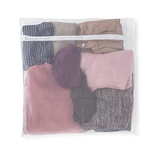 Compactor Compactor Large Zipped Laundry Bags for Washing Machines, 60 x 60cm, White