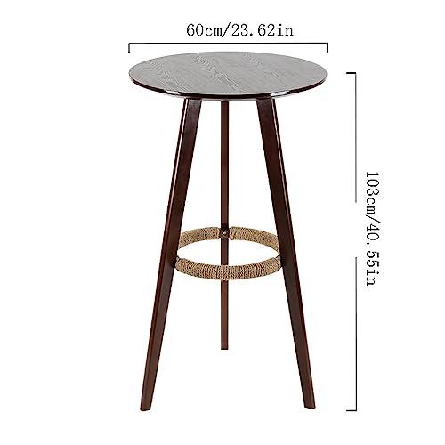 FEELIN Bar Table Coffee Table Small Bar With Foot Ring High Table Simple High Leg Small Round Table Coffee Table Home Bar Table Bar Table Dining Table Pub Table High Top Table ( Color : A , Size : Small )