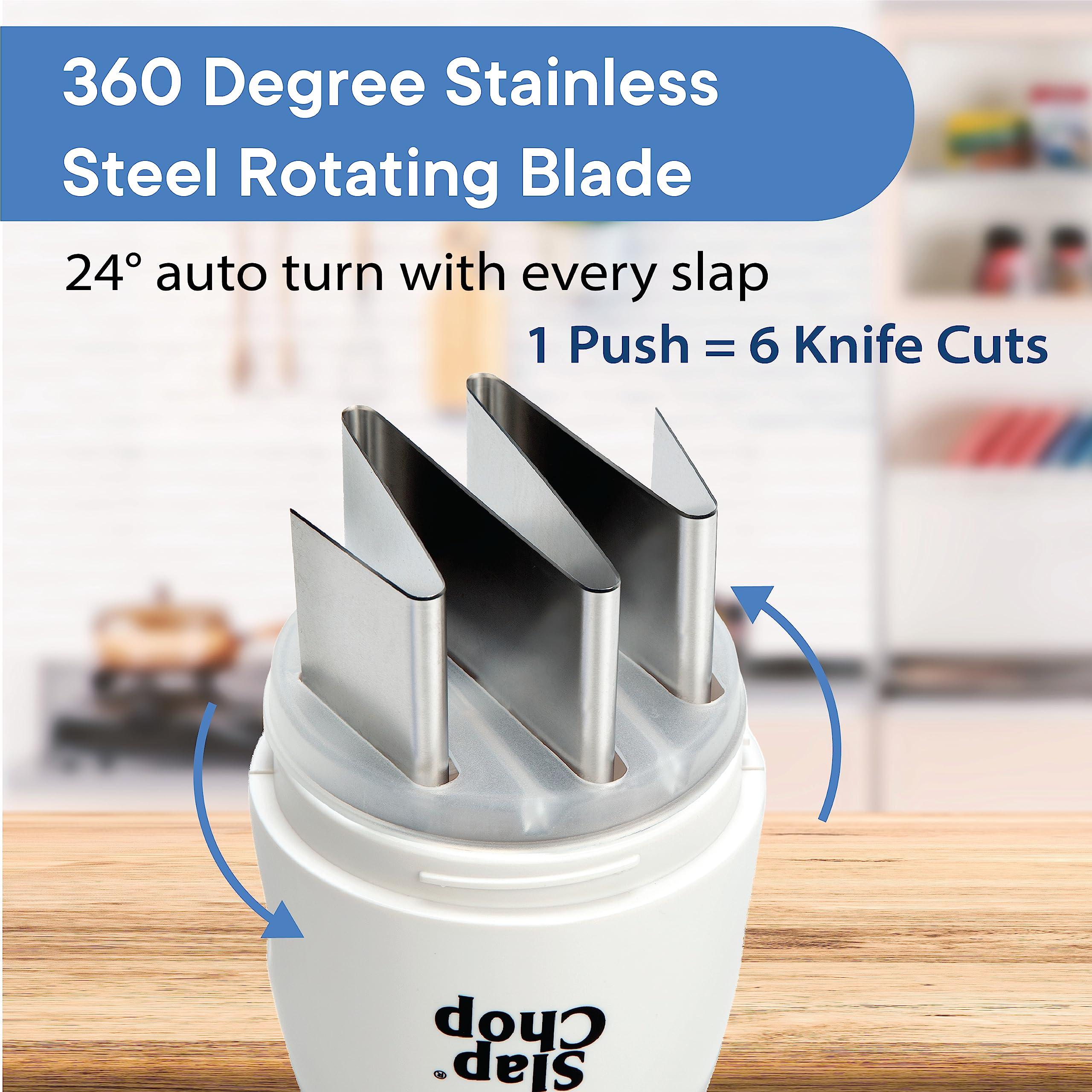 Slap Chop Original Slap Chop Slicer Chopper with Stainless Steel Blades & Butterfly Opening for Easy Cleaning - Vegetable Chopper Gadget - Mini Chopper for Salads - Kitchen Accessory