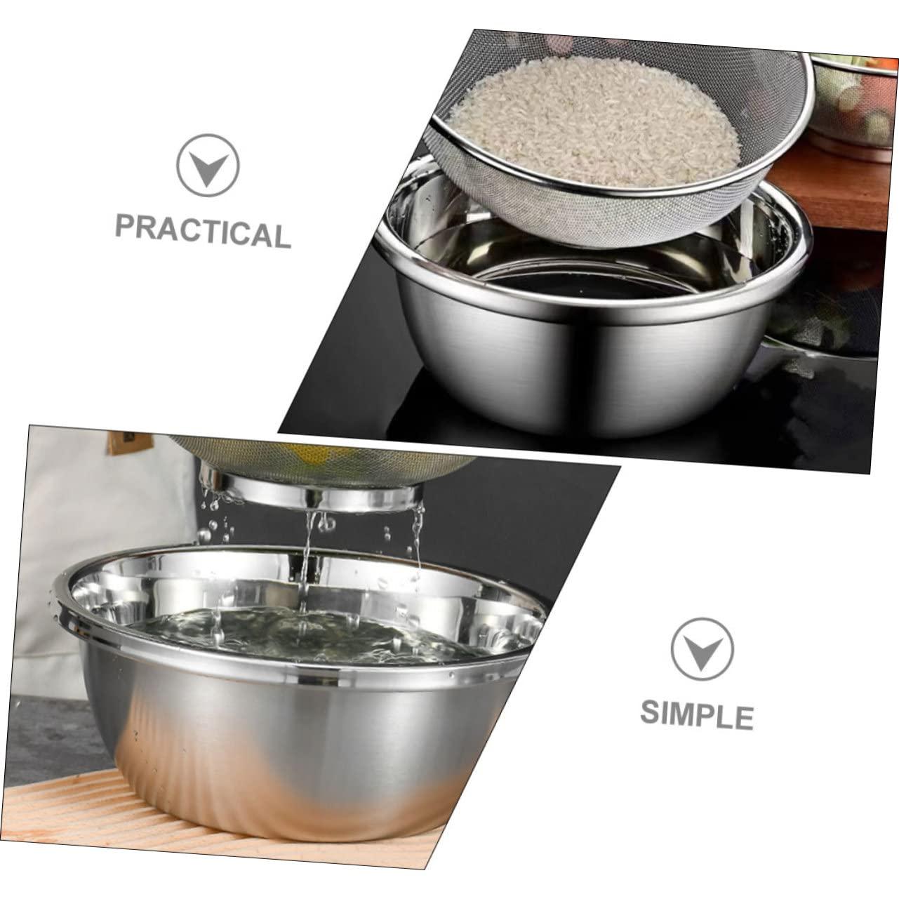 NAMOARLY NAMOARLY Rice Cleaning Strainer Fine Mesh Strainer Bowl Vegetable Fruit Cleaning Basket 2-in-1 Rice Washing Bowl with Colander Kitchen Supply