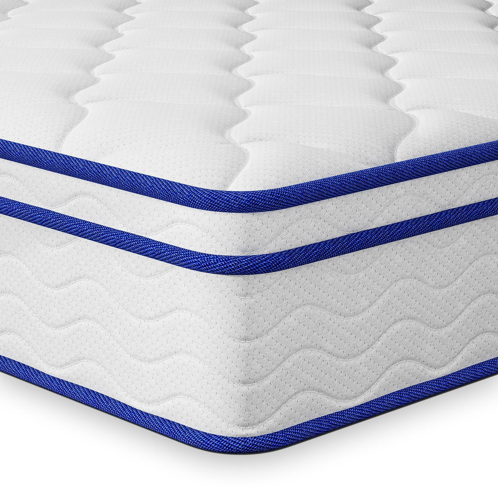XANGLO Queen Mattress, 10 Inch Queen Size Hybrid Mattress in a Box, Medium Soft Memory Foam and Spring Mattresses, Pressure Relief & Motion Isolationfor, Fiberglass Free Bed Mattress, CertiPUR-US Certified