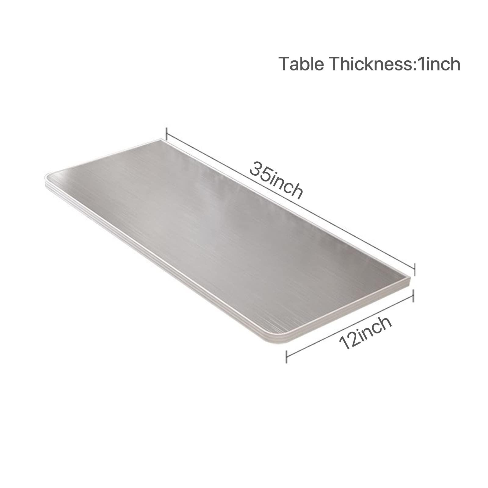 YNLeMM Folding Tables 304 Stainless Steel Wall Mounted Desk Folding Space Saving Wall Mounted Folding Table For Kitchen Wood Laundry Folding Table For Laundry Room Wall Desks For Small Spaces ( Size : L35inc