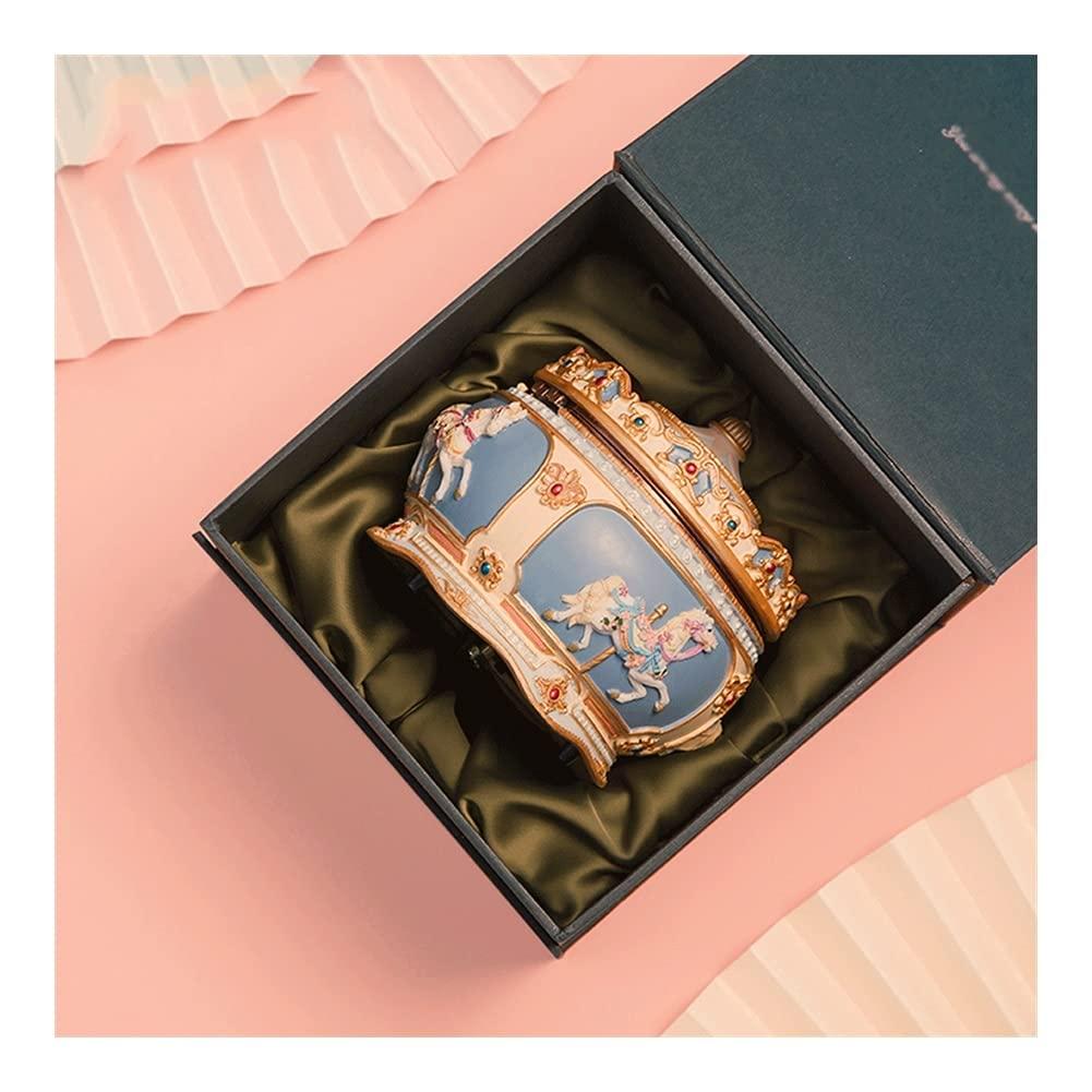 BBZY Music Box Music Box Wooden Musical Box Carousel Music Boxs Birthday Valentine\'s Day Gift Christmas Thanksgiving Home Decoration Christmas Valentine Housewarming Gift (Size : A)