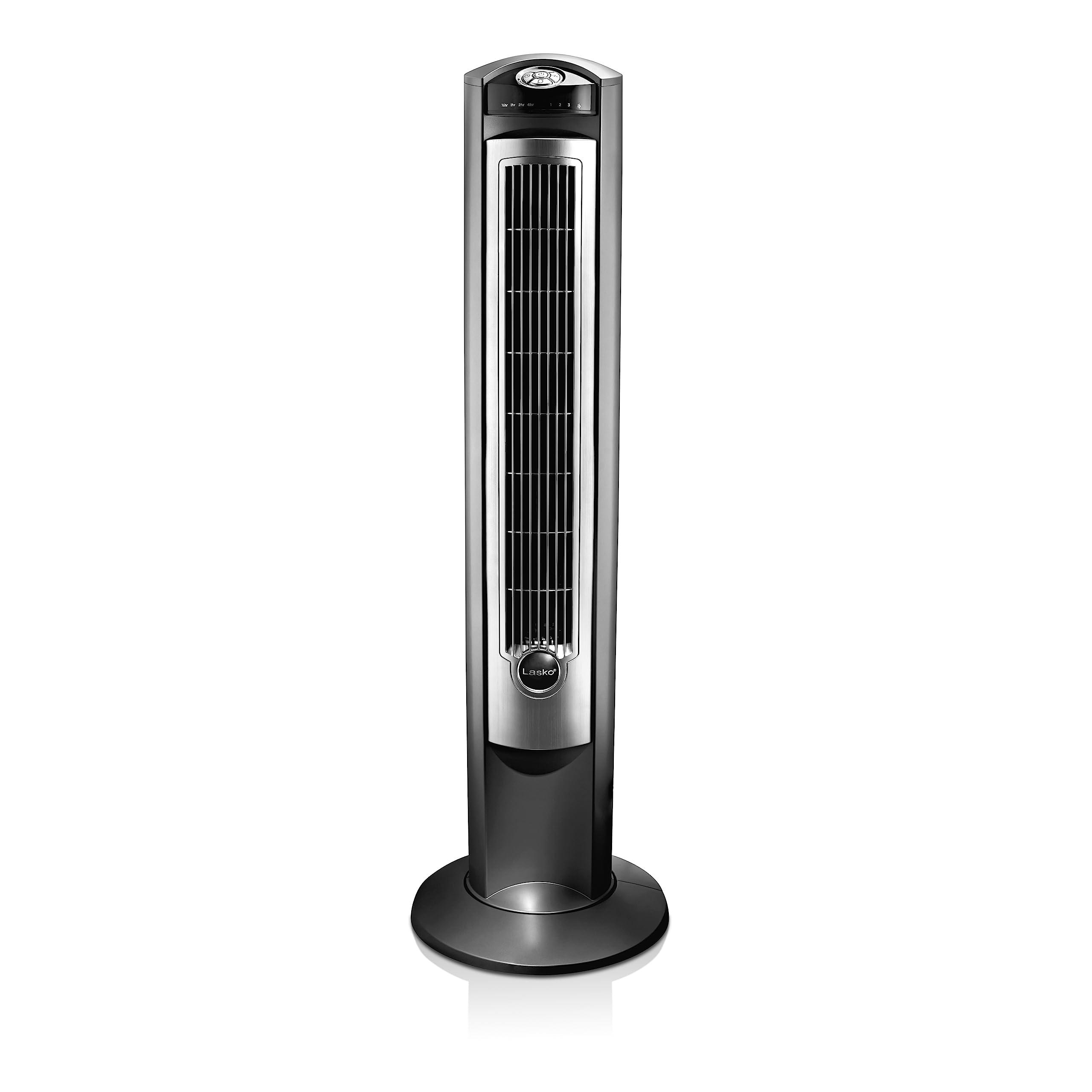 Lasko Lasko Oscillating Tower Fan, Quiet Fans with Remote, for Bedroom, Living Room, Office, Tower Fan with Remote, 3-Speed Timer, 42, Silver T42951