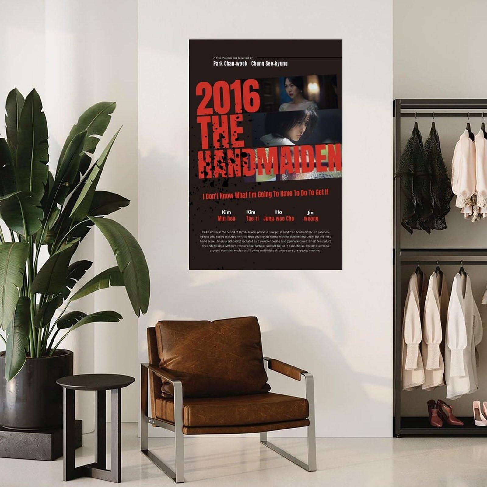 POMTXB Korean Movie Poster The Handmaiden 2016 Movies Poster (6) Canvas Painting Wall Art Poster for Bedroom Living Room Decor 24x36inch(60x90cm)