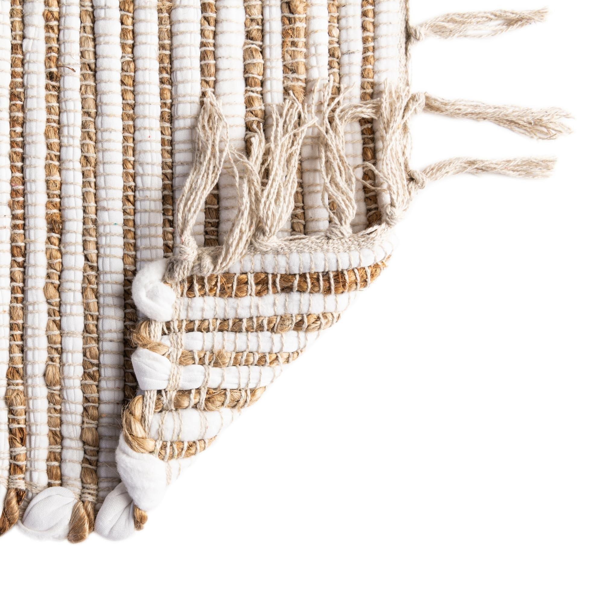 Overstock Overstock Braided Dosa Collection Area Rug 10'x14' - Gray-Beige