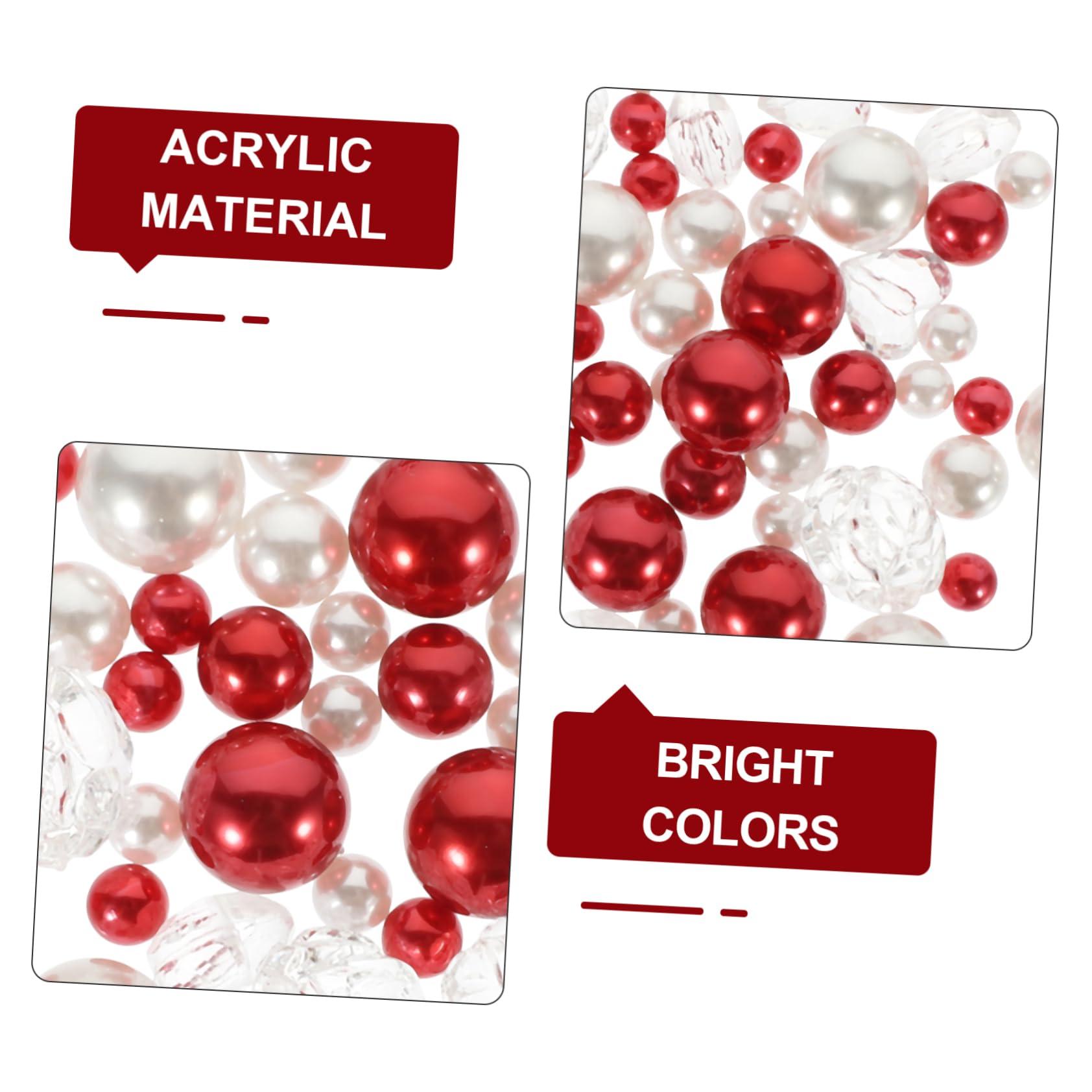 LIFKOME LIFKOME 4sets Unique Design Faux Pearls Vase Fillers Resilient Bead Ornaments for Decorative Vases 94pcs*4