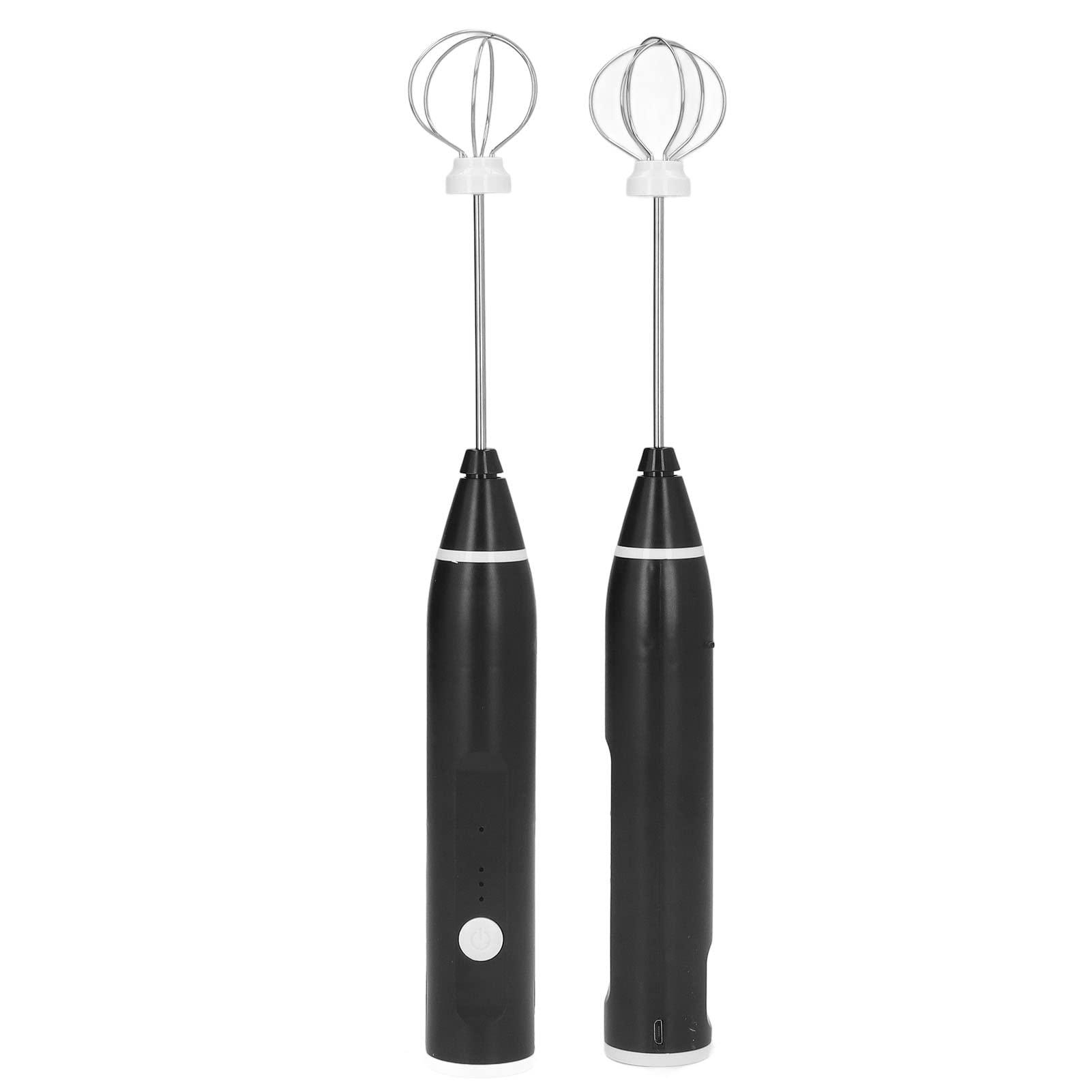 Jectse Cordless Electric Milk Frother with 2 Eggbeater Heads, 3 Modes, Fast and Efficient, Wide Range of Applications, (A)