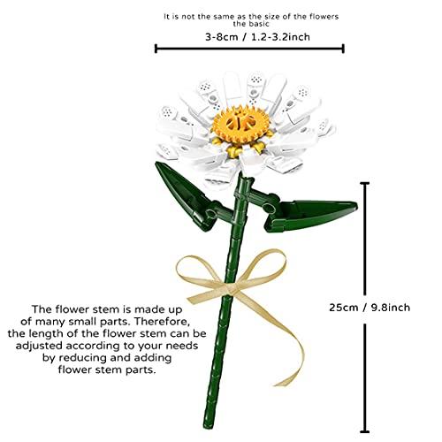 Cihely Cihely Flower Bouquet Building Blocks Kits Rose Yellow 601239-B, Artificial Flowers Building Project to Release Stress and Focus The Mind, for Birthday Gifts to Adults/Teens(100+ Pieces)