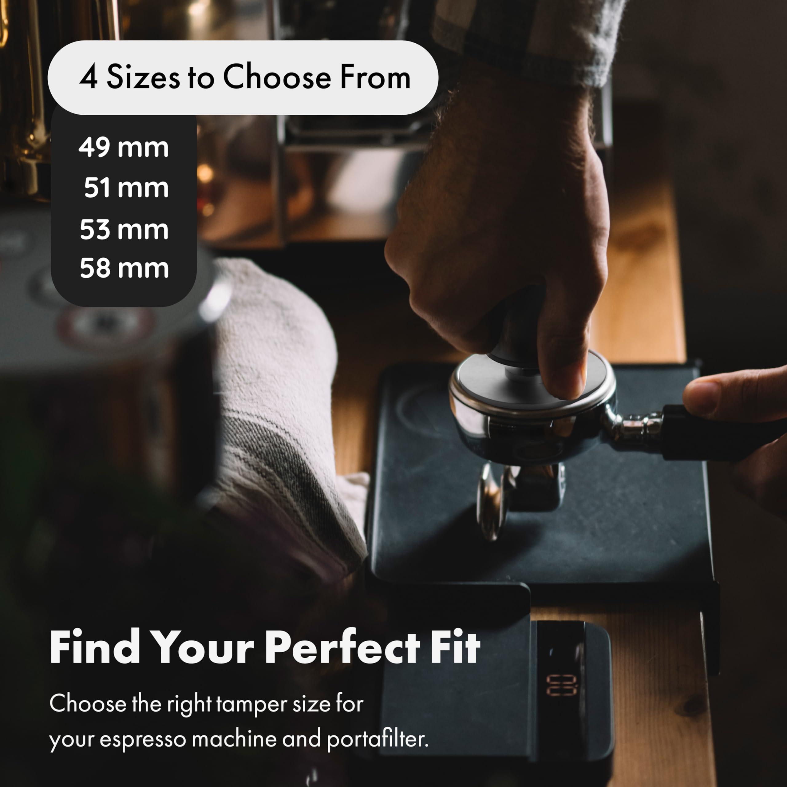 LUXHAUS LuxHaus Espresso Tamper - 53mm Calibrated Coffee Tamper for Espresso Machine with Spring Loaded 100% Flat Stainless Steel Base