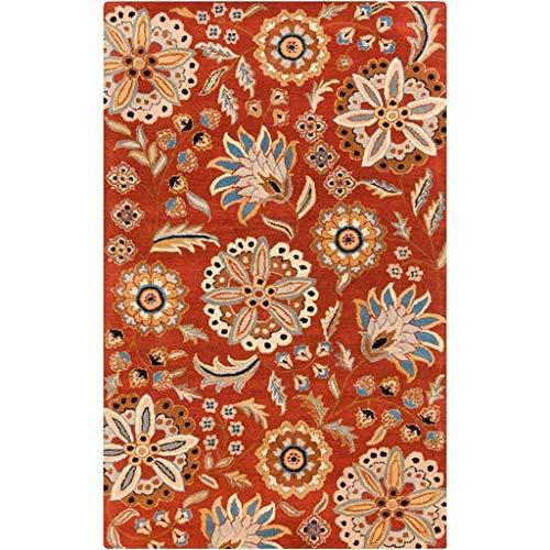 Surya Surya Athena ATH-5126 Hand Tufted Wool Square Floral and Paisley Area Rug, 9-Feet 9-Inch