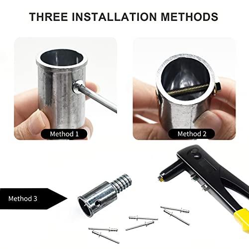 Sartatue Sartatue Thread Tip Replacement,Ultra Threaded Tip Repair Kit 1 Inch Extension Pole Adapter Tips Metal Threaded Handle Tips for Mop Broom Brush (1 Inch-2PCS)