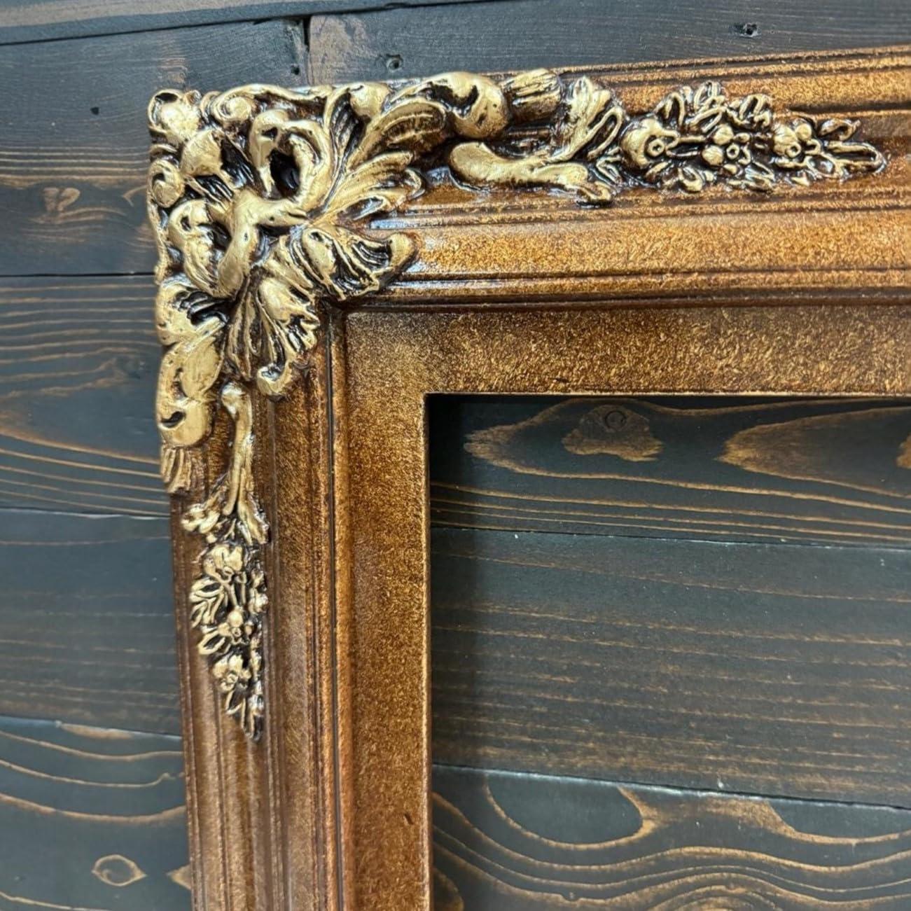 Laredo Frame Factory TV frame for Samsung The Frame TV, fits 32, 43, and 50 inch TVS. Bronze Finish (not for use with other models) (50 INCH THE FRAME TV) Handmade wood ornate TV Frame