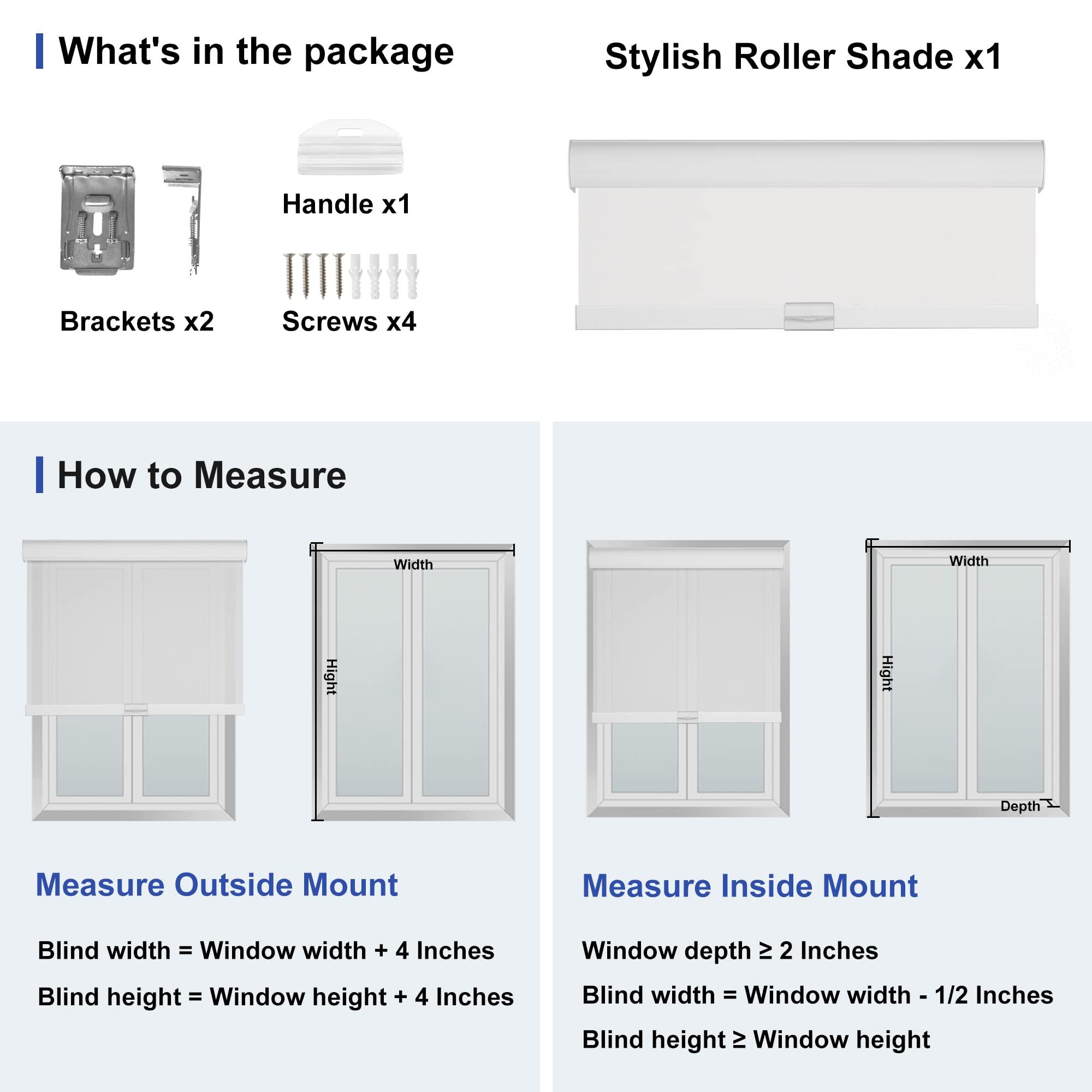 HOTSOON HOTSOON Light Filtering Roller Shades for Windows Cordless Solar Roller Blinds 5% Openness with Cassette Valance Sheer and Glare Reduce Window Shades for Home Office Living Room Beige,30" W x 72" H