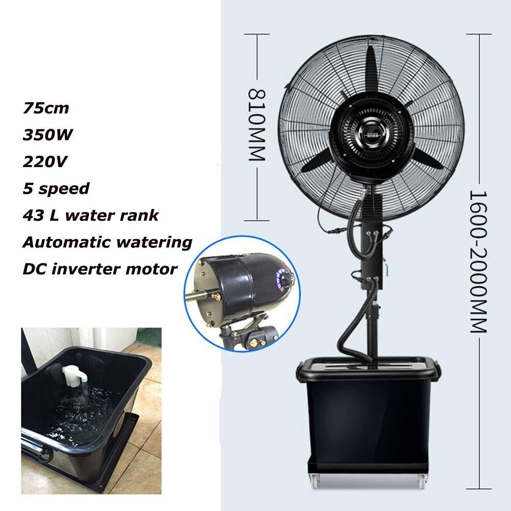 Pealihuy Pealihuy 26"/30" Misting Fan Metal Oscillating Commercial High-Velocity Outdoor indoor Mist Fan Black Industrial Cool,Cooling Fans
