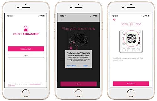 Party Squasher Party Squasher Home Occupancy Monitoring Service: Whole Home Sensor and Mobile App with 1-Year Subscription