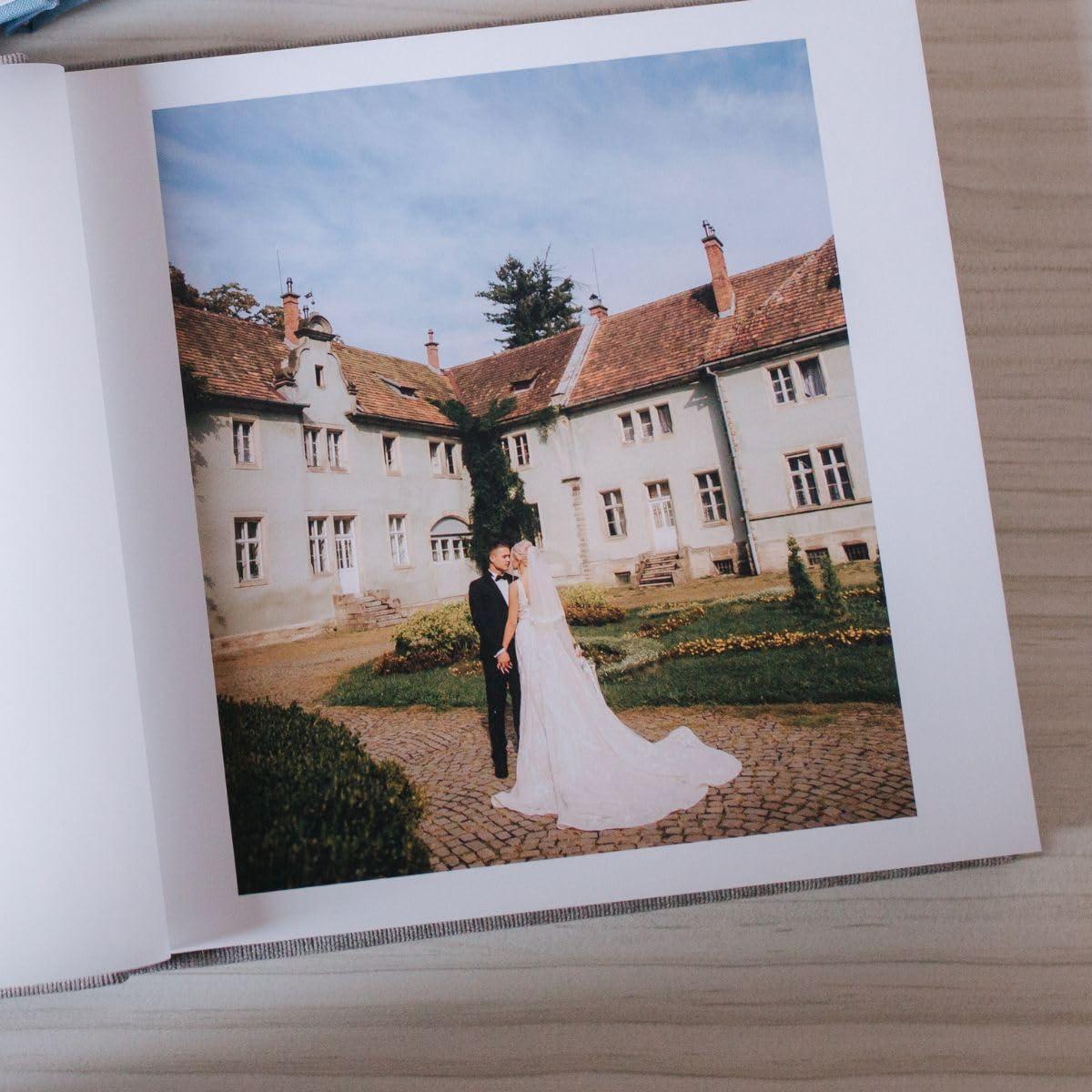 PicPrint Personalized Photo Album 8x8\" Hard Cover - Print Your own Memory Book, Photo Gifts (40 Photos)