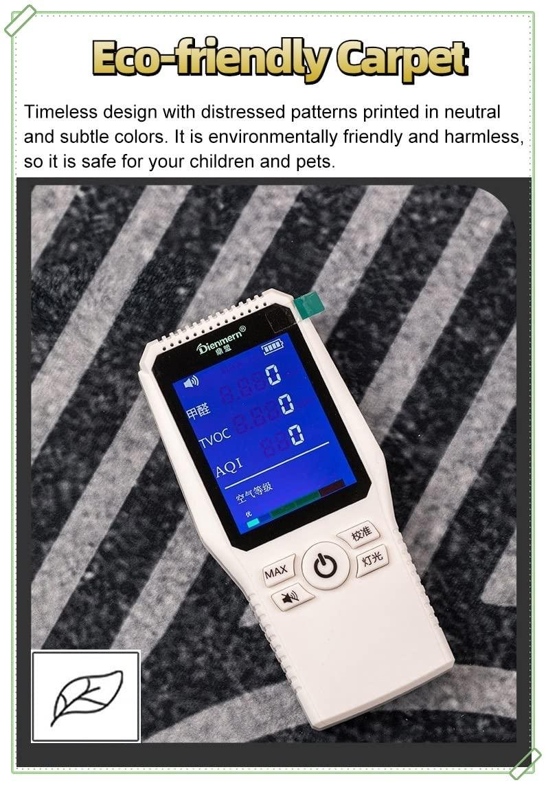 WAHHWF Grey Gradient Abstract Long Area Rug 2ft 3ft 4ft 5ft 8ft 10ft 12ft 15ft 20ft - Washable Hallway Runner Rug Non Slip Carpet for Living Room Kitchen (Size : 60cmx520cm(2ftx17ft))