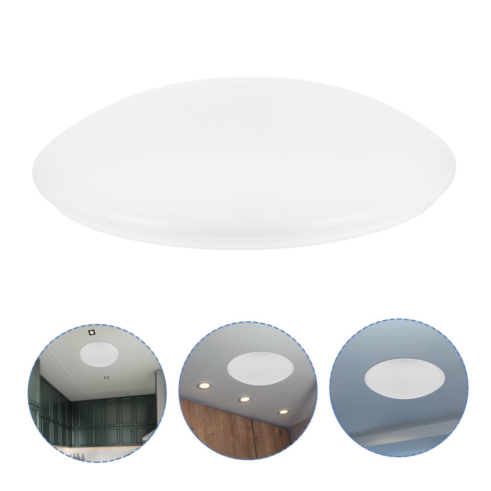 IWOWHERO IWOWHERO Ceiling Light Shade Replacement Round Plastic Cover for Bedroom Ceiling Lamp Fixture Accessory 38cm Diameter Easy Install
